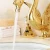Import Deck Mounted High End Swan Basin Sink Faucet Widespread Golden Two Crystal Handle Mixer Taps from China
