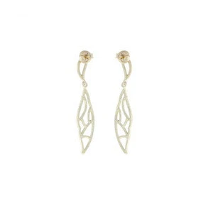 Designer Cubic Zircon Dangle Earrings, Fashion Gold Fine Jewelry Manufacturer