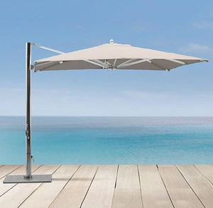 dia.3.0m outdoor cantilever umbrella with plastic water sand filled base