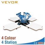 digital automatic 4 color 4 station t-shirt screen printing machine