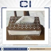 Direct Factory Supply Wholesale Selling Bone Inlay Tissue Box New Fashionable Tissue Box Rectangle Shape Napkin Tissue Holder