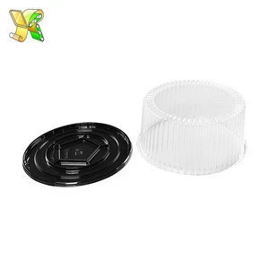 Disposable plastic cake container box cake box packaging cake packaging box with clear lid
