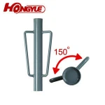 DIY steel spring-loaded fence post pile driver with handles