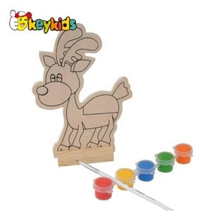 DIY wooden toy paint toy for children,Educational toy wooden paint for baby W03A054