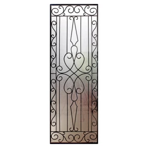 Double Commercial Temper Black Stain Glass Art Wrought Iron For Windows And Doors