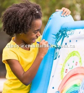 Double-Sided Inflatable Easel Kids Painting Easel for funny time
