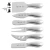 Import Drop shipping 6pcs cheese knives mini cheese knife hollow handle stainless steel cheese knife set from China