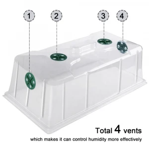 Durable Seed Germination Vegetable Plant Plastic Tray Seed Starting Cover With Dome 1020 Trays