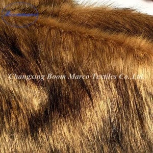 dyed high quality artificial long hair fake faux fox fur fabric colloar fur fabric