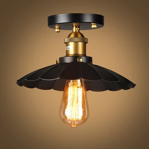 E27 E26 25cm Diameter 110V 220V Ceiling Light Lamp Base Vintage Ceiling Lamp fixture retro kitchen Edison simple lamp shades