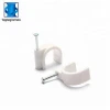 Electric Circle  PVC Plastic Wire Nail Cable Clips with Fixing Nails