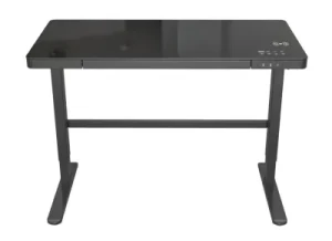 Electric Height Adjustable Single Motor Standing Desk with Tempered Glasstop