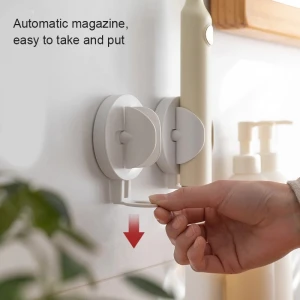 Electric Toothbrush Holder Bathroom Organizer Adhesive Wall Mounted Toothbrush Rack Automatically Adapt Bathroom Supply