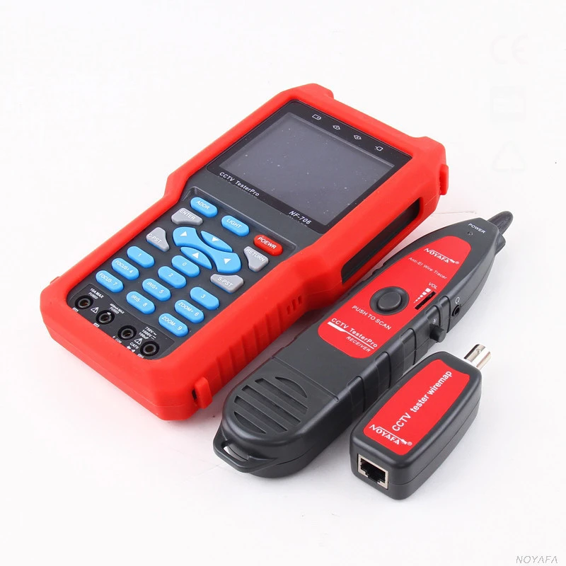 Electrical RJ45 BNC Metal Wire Tracker Cable Length Measuring Tool All in One CCTV Tester
