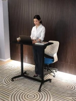 Ergonomic Pneumatic Two Legs Height Adjustable Office Desk Working Table