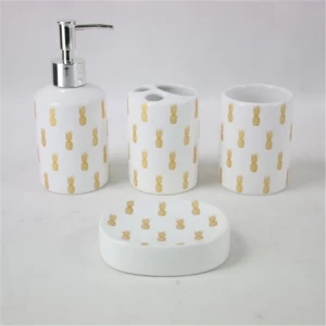 European bathroom four-piece bathroom gargle set household bathroom set gift ceramic toiletries