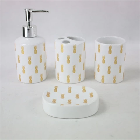 European bathroom four-piece bathroom gargle set household bathroom set gift ceramic toiletries