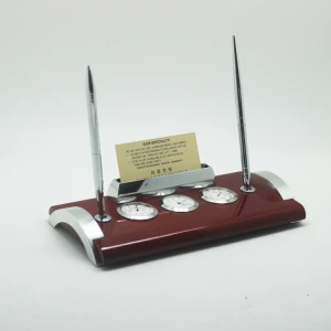 Executive Gift office desk accessories include clocks,pen stand and card holder