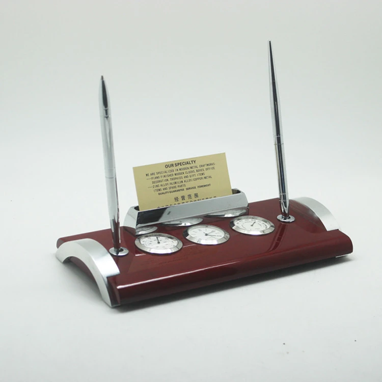 Executive Gift office desk accessories include clocks,pen stand and card holder