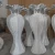 Import Extra Magnesia Larger 80cm Decorative White Vase Sparkle Mosaic Trumpet Design FRP Vase from China