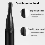 Eyebrow Trimmer Electric Mini Shaver Razors Portable Face Body Hair Remover Double Cutter Head Painless Epilator Makeup Tool Kit