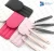 Import Eyebrow tweezers with leather pouch customized logo OEM eyebrow slanted tweezers for aesthetics from Pakistan