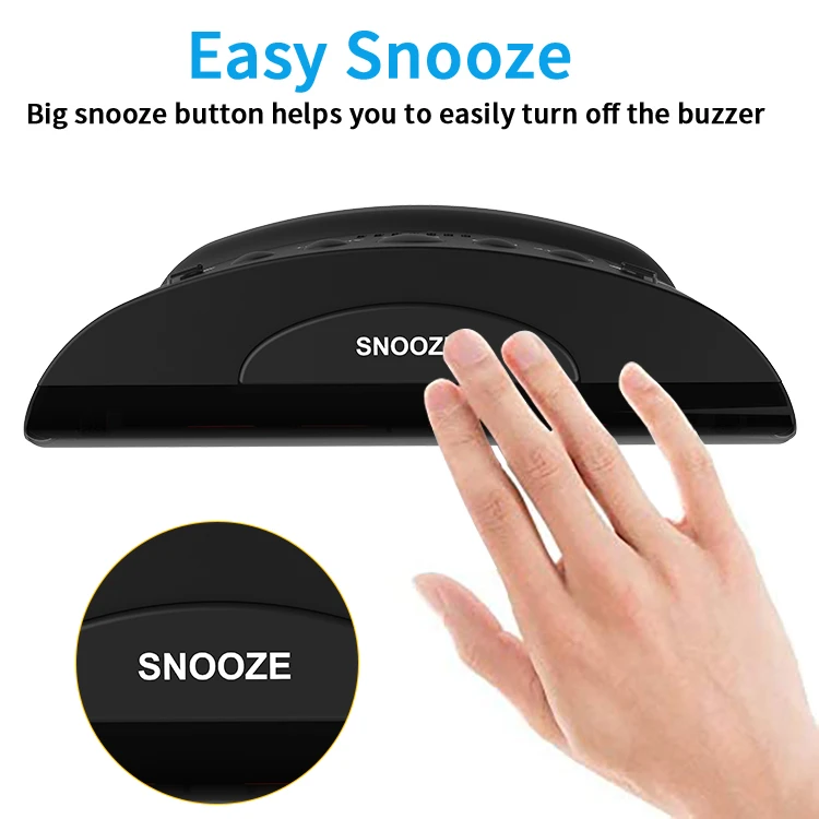 Factory 2021 New High-End Display Time With Rotating Base Digital office desk alarm clock