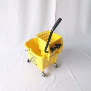Factory commercial Side pressure squeezer mop bucket with wheels for cleaning