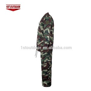 factory direct sale 50% Polyester 50%Cotton Camouflage combat shirt tactical army military uniform