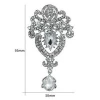 Factory Direct Sale Large Size Crystal Rhinestones Wedding Drop Brooches for Women