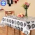 Import Factory Direct Supply black & white check vinyl tablecloths or fabric black and grey tablecloth from China