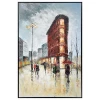 Factory direct supply wall art rainy street view oil painting canvas
