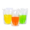 factory directly lower price spout plastic bags liquid beverage transparent water clear packaging with spout