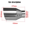 Factory manufacture  Universal Stainless Steel Exhaust Tip Car muffler pipe Weld On Exhaust Tailpipe
