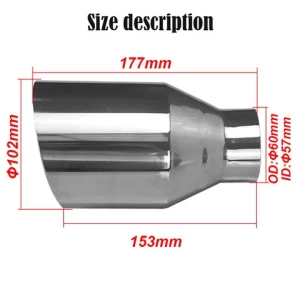 Factory manufacture  Universal Stainless Steel Exhaust Tip Car muffler pipe Weld On Exhaust Tailpipe