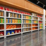 Factory new heavy duty steel shops racks supermarket double side gondola display rack supermarket store