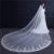 Import Factory price fashions Long Wedding Veils Applique Flowers ivory lace trim bridal veil from China