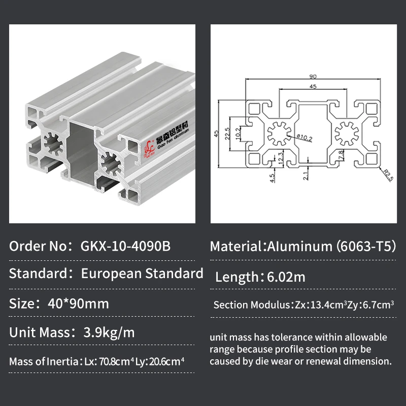 factory sell high grade 4590 aluminium frame material t slot extrusion aluminium profile