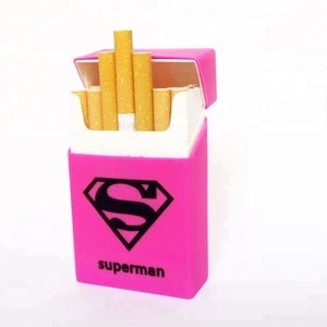 Factory silicone cigarette case with lighter