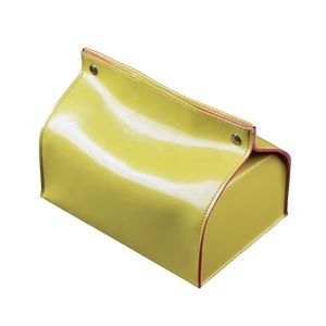 Factory Stock Cheap Leather Napkin Paper Holder Soft Pu Leather Tissue Box