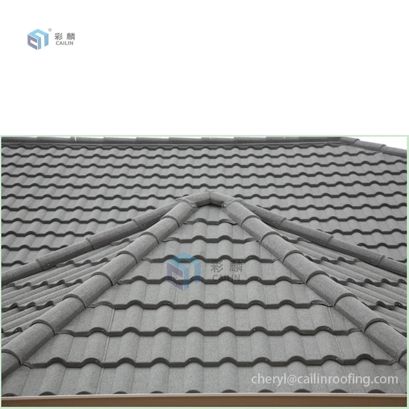 Factory Supply Natural Colorful Roman Stone Coated Steel Roof Tiles Metal