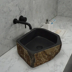 factory supply new design natural polished granite stone bathroom sink