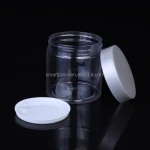 Factory wholesale transparent 200ml plastic wide mouth jar for bath salt