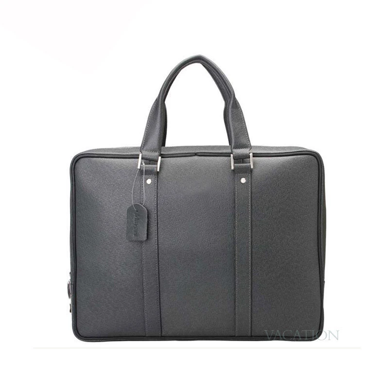 Famous brand luxury leather men business bags