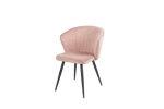 Fancy Genuine Leather Metal Leg Dinning Chair Mid Century Modern Restaurant Hall French Fabric Velvet Dining Chair with Arm Rest