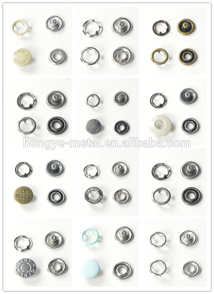 Fashion Eco-friendly Custom  Metal jewelry Prong Jeans Snap Button for Clothes