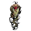 fashion new waterproof mens fierce animal cobra temporary tattoo sticker