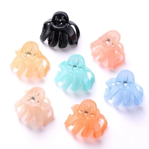 Fashion Women Octopus Shape Hair Accessories Medium 6CM Hair Claw Clips 18 Colors Plastic Styling Tools Octopus Hair Clip