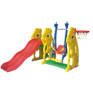 Fashionable playground equipment kids indoor slide and swing set