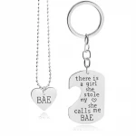 Father And Daughter Gift There Is This Girl She Stole My Heart She Calls Me Daddy Father Daughter Keychain Necklace Set